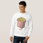 Sweatshirt Illustration de dessin animé Popcorn (Devant entier)