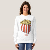 Sweatshirt Illustration de dessin animé Popcorn (Devant entier)