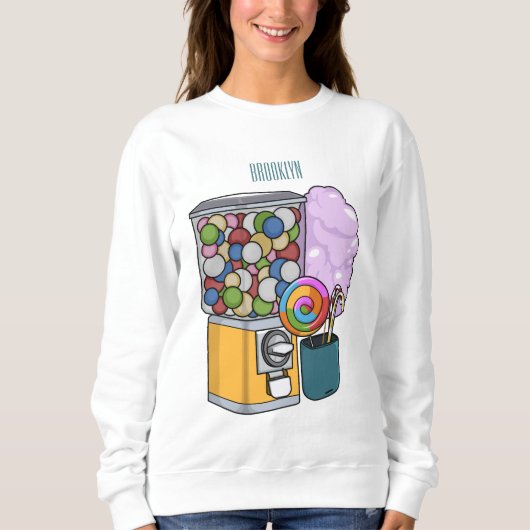 Sweatshirt Illustration de dessin de bonbon (Devant)