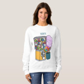Sweatshirt Illustration de dessin de bonbon (Devant entier)