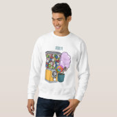 Sweatshirt Illustration de dessin de bonbon (Devant entier)
