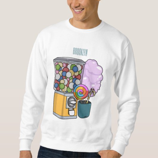 Sweatshirt Illustration de dessin de bonbon (Devant)
