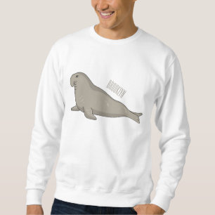 Sweatshirt Illustration de dessin de phoque éléphant