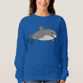 Sweatshirt Illustration de dessin de requin cool (Devant)
