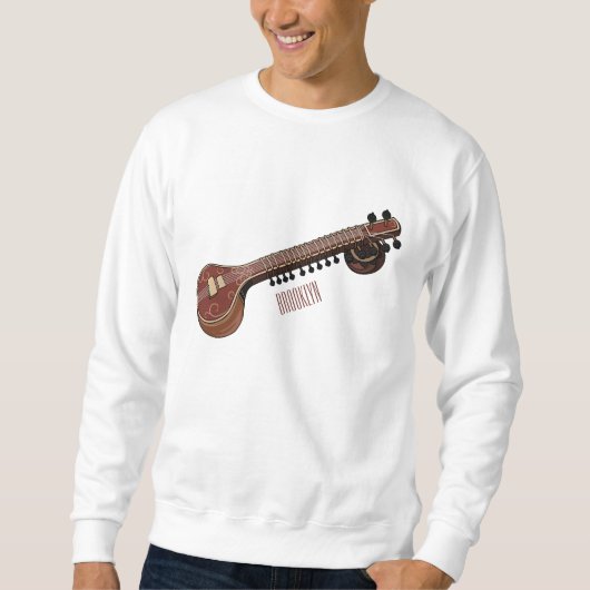 Sweatshirt Illustration de dessin de Sitar (Devant)