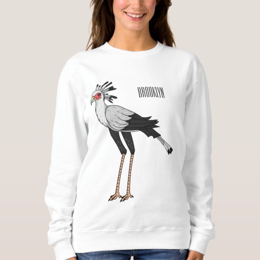 Sweatshirt Illustration de dessin du secrétaire pour oiseaux (Devant)