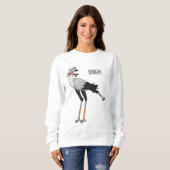 Sweatshirt Illustration de dessin du secrétaire pour oiseaux (Devant entier)