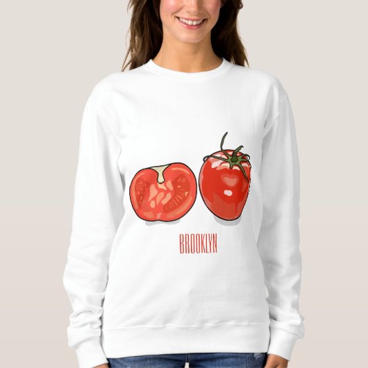 Sweatshirt Illustration de dessin sur la tomate (Devant)