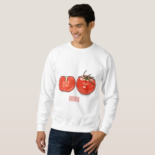 Sweatshirt Illustration de dessin sur la tomate (Devant entier)