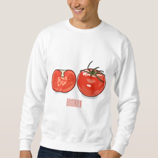 Sweatshirt Illustration de dessin sur la tomate (Devant)