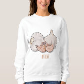 Sweatshirt Illustration de dessin sur l'ail (Devant)