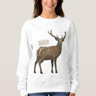 Sweatshirt Illustration de dessin sur le cerf
