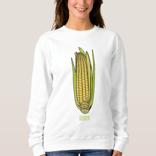 Sweatshirt Illustration de dessin sur le maïs (Devant)