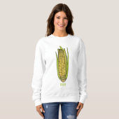 Sweatshirt Illustration de dessin sur le maïs (Devant entier)