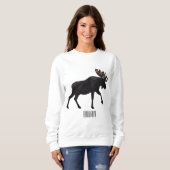 Sweatshirt Illustration de dessin sur l'orignal (Devant entier)
