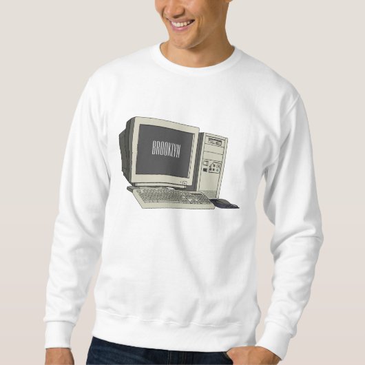 Sweatshirt Illustration de dessin sur ordinateur (Devant)