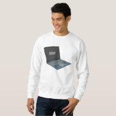 Sweatshirt Illustration de dessin sur ordinateur portable (Devant entier)