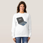 Sweatshirt Illustration de dessin sur ordinateur portable (Devant entier)