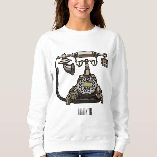 Sweatshirt Illustration de dessin téléphonique (Devant)