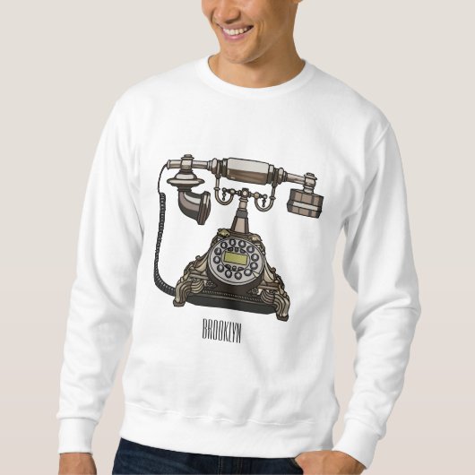 Sweatshirt Illustration de dessin téléphonique (Devant)