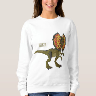 Sweatshirt illustration de Dilophosaurus de dessin animé