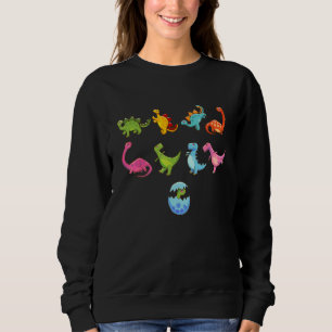Sweatshirt Illustration de dinosaures mignons - Collection de