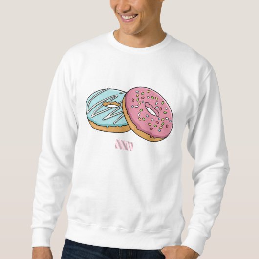 Sweatshirt Illustration de Donut (Devant)