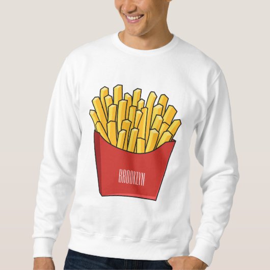 Sweatshirt Illustration de frites (Devant)