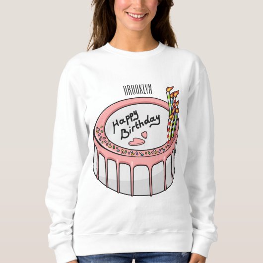 Sweatshirt Illustration de gâteau d'anniversaire (Devant)