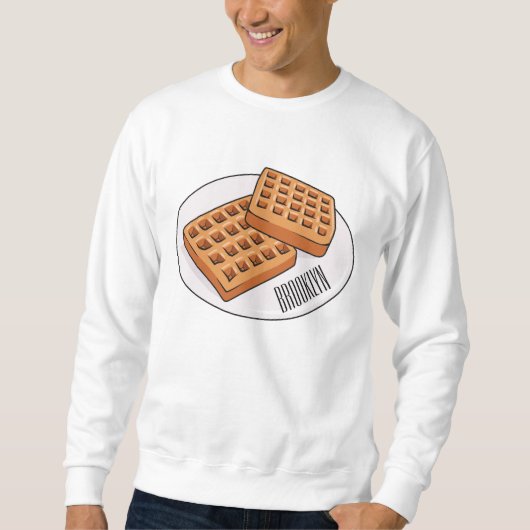 Sweatshirt Illustration de gaufre (Devant)