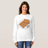 Sweatshirt Illustration de gaufre (Devant entier)