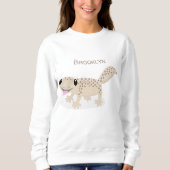 Sweatshirt Illustration de gecko tan tan mignon (Devant)