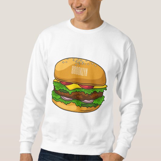 Sweatshirt Illustration de Hamburger (Devant)