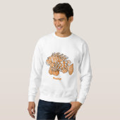 Sweatshirt Illustration de Happy lionfish (Devant entier)