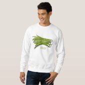 Sweatshirt Illustration de haricots verts (Devant entier)