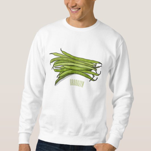 Sweatshirt Illustration de haricots verts (Devant)