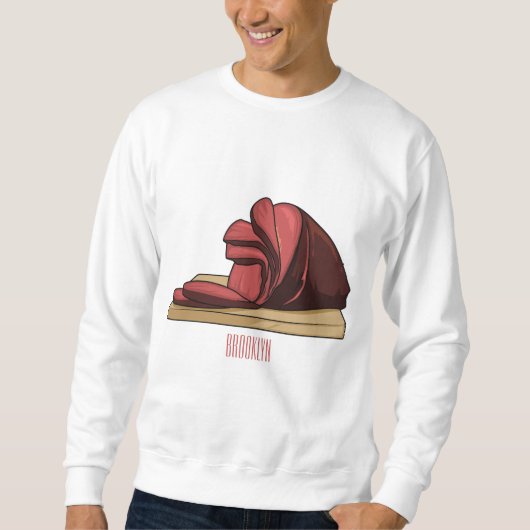 Sweatshirt Illustration de jambon (Devant)