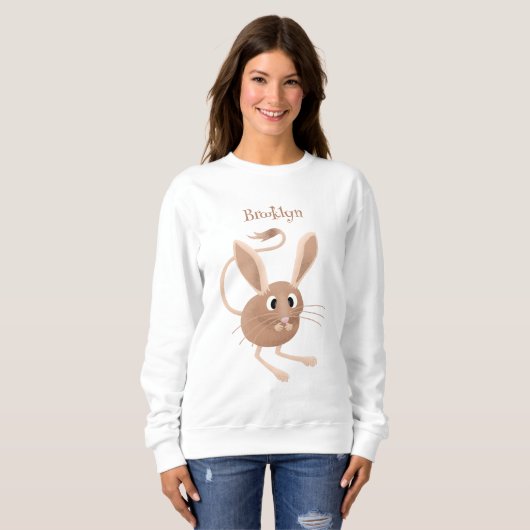 Sweatshirt Illustration de jerboa aux longues oreilles (Devant entier)