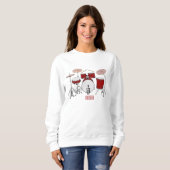 Sweatshirt Illustration de kit de batterie (Devant entier)