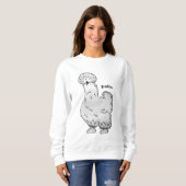Sweatshirt Illustration de la caricature du poulet Silkie (Devant entier)