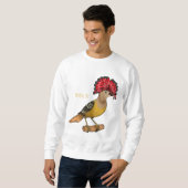 Sweatshirt Illustration de la caricature royale d'oiseau (Devant entier)