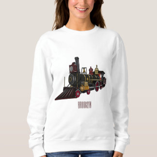 Sweatshirt Illustration de la locomotive à vapeur