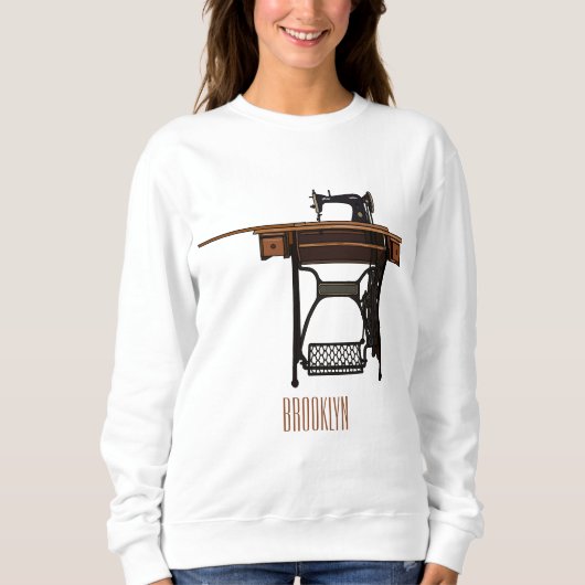Sweatshirt Illustration de la machine à coudre (Devant)