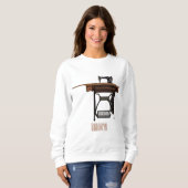 Sweatshirt Illustration de la machine à coudre (Devant entier)