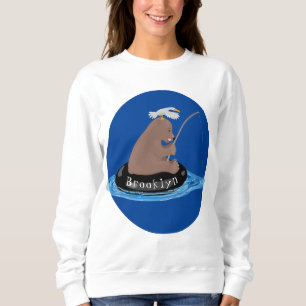 Sweatshirt Illustration de la pêche de l'ourson mou