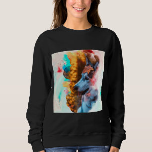 Sweatshirt Illustration de la peinture sibérienne Husky