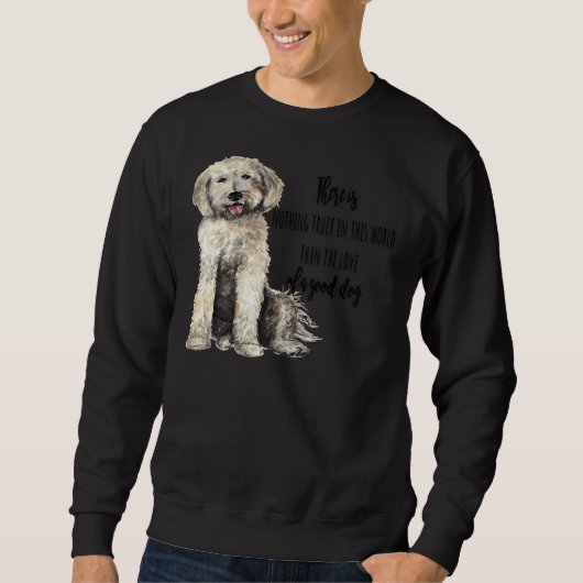 Sweatshirt Illustration de l'aquarelle de caniche (Devant)