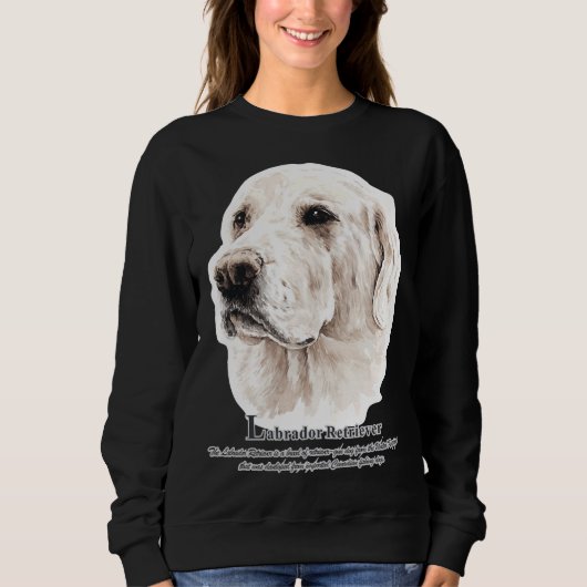 Sweatshirt Illustration de l'aquarelle Labrador Retriever (Devant)