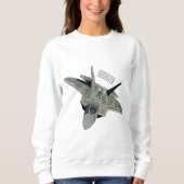 Sweatshirt Illustration de l'avion de chasse (Devant)