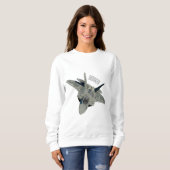 Sweatshirt Illustration de l'avion de chasse (Devant entier)